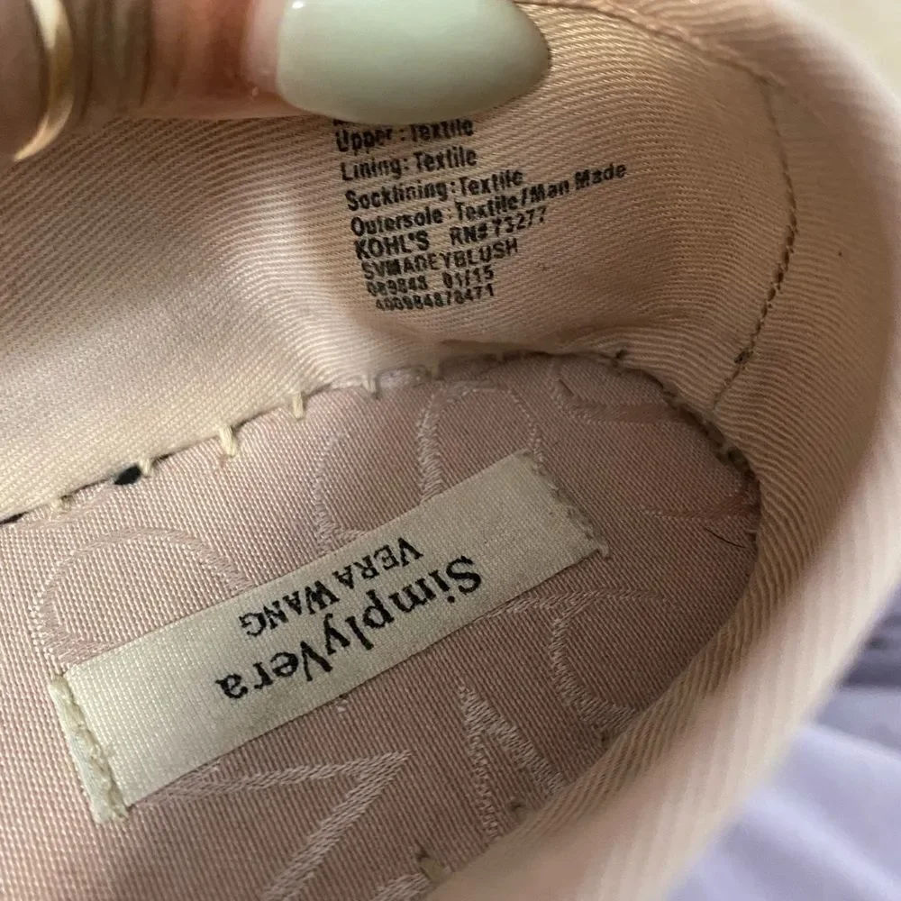 Simply Vera Vera Wang Blush Pink Embellished Espadrilles